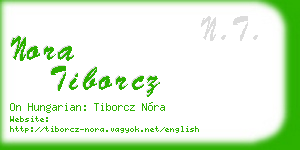nora tiborcz business card