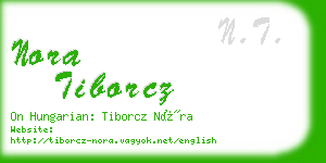 nora tiborcz business card